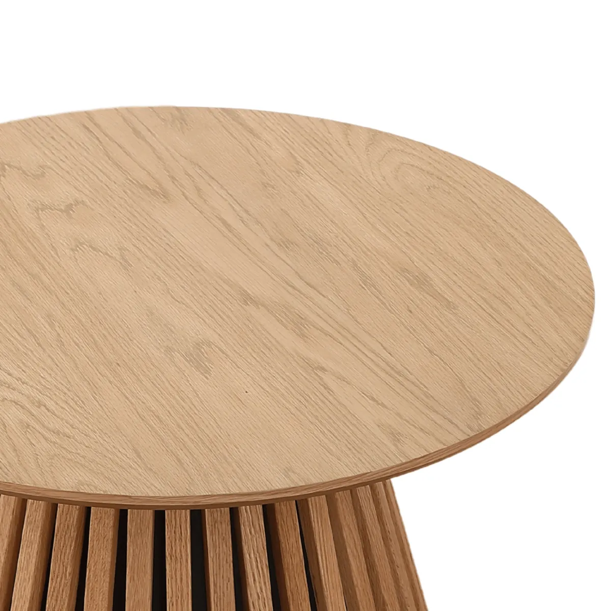 Nimara Lewis lamel sofabord naturlig egelook Ø70 cm* Sofaborde