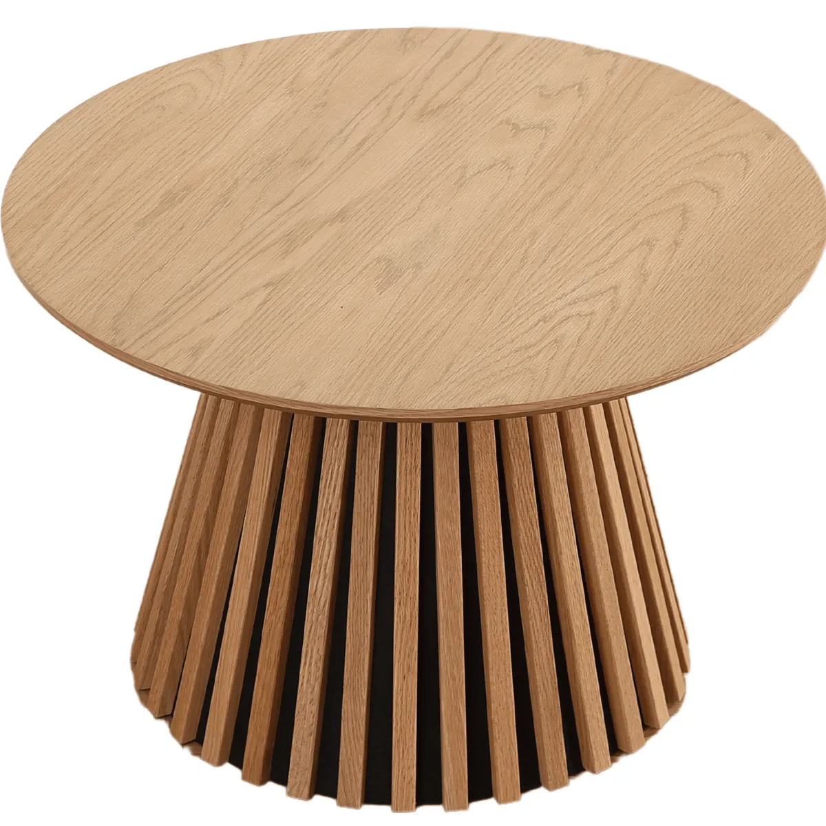 Nimara Lewis lamel sofabord naturlig egelook Ø70 cm* Sofaborde