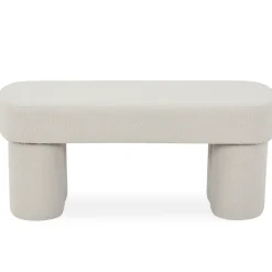 Nimara Linea bænk hvid Boucle 100x42x44 cm* Bænke|Bænke