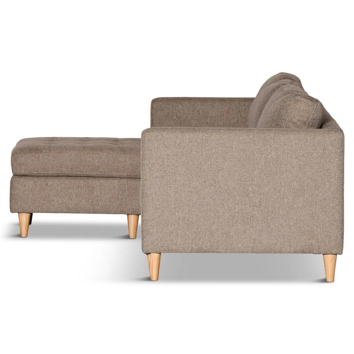 Nimara Lulu - Højrevendt og venstrevendt vendbar chaiselong sofa i sand - L: 215 x D: 82 x H: 78 cm* Sofaer