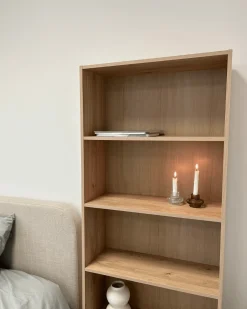 Nimara Maddie reol med 5 hylder i eg 175,5x66x25,5 cm* Reoler|Opbevaring Til Stuen