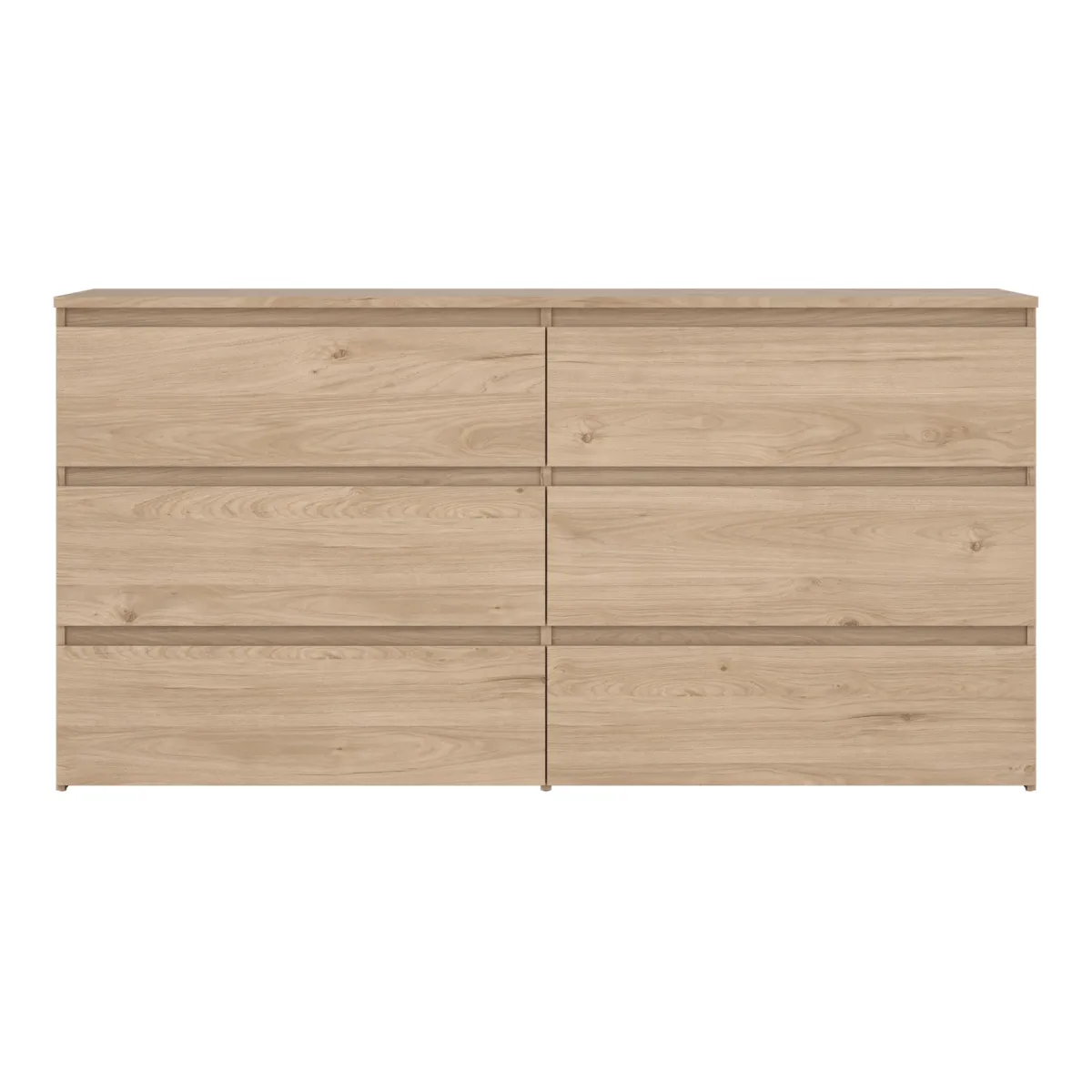 Nimara Maise kommode H:70 x B:138 x B:41 cm med 6 skuffer i egelook* Kommoder|Kommoder