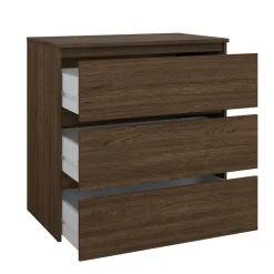 Nimara Maise kommode H:70 x B:70 x D:41 cm med 3 skuffer i røget egelook* Kommoder|Kommoder