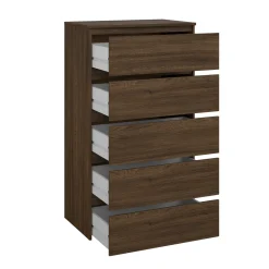 Nimara Maise kommode H:114 x B:65 x D:41 cm med 5 skuffer i røget egelook* Kommoder|Kommoder