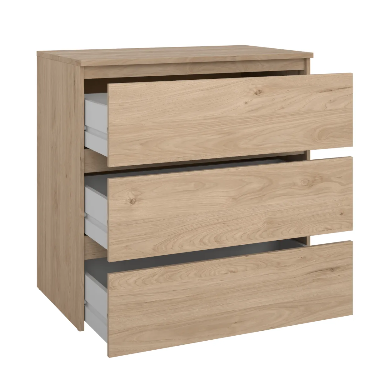 Nimara Maise kommode H:70 x B:70 x D:41 cm med 3 skuffer i egelook* Kommoder|Kommoder