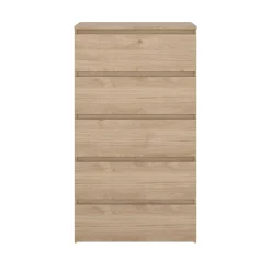 Nimara Maise kommode H:114 x B:65 x D:41 cm med 5 skuffer i egelook* Kommoder|Kommoder