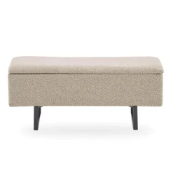 Nimara Malika bænk med opbevaring i beige boucle 95x35x40 cm* Bænke|Bænke