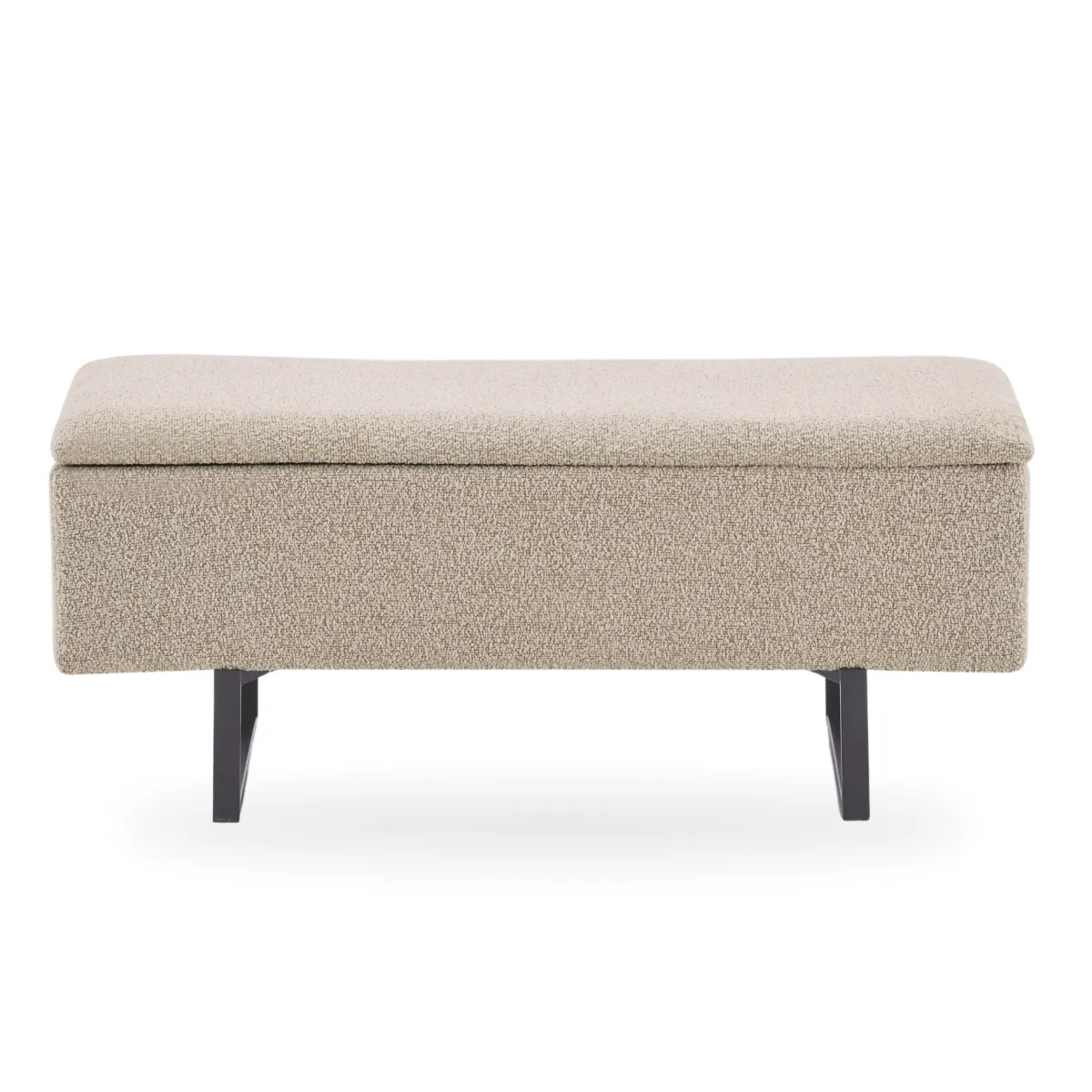 Nimara Malika bænk med opbevaring i beige boucle 95x35x40 cm* Bænke|Bænke