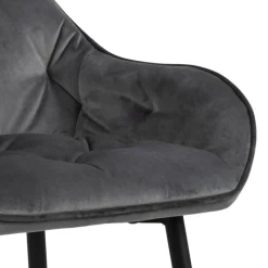 Nimara Mario barstol med ryglæn - Grå velour 65 cm* Barstole