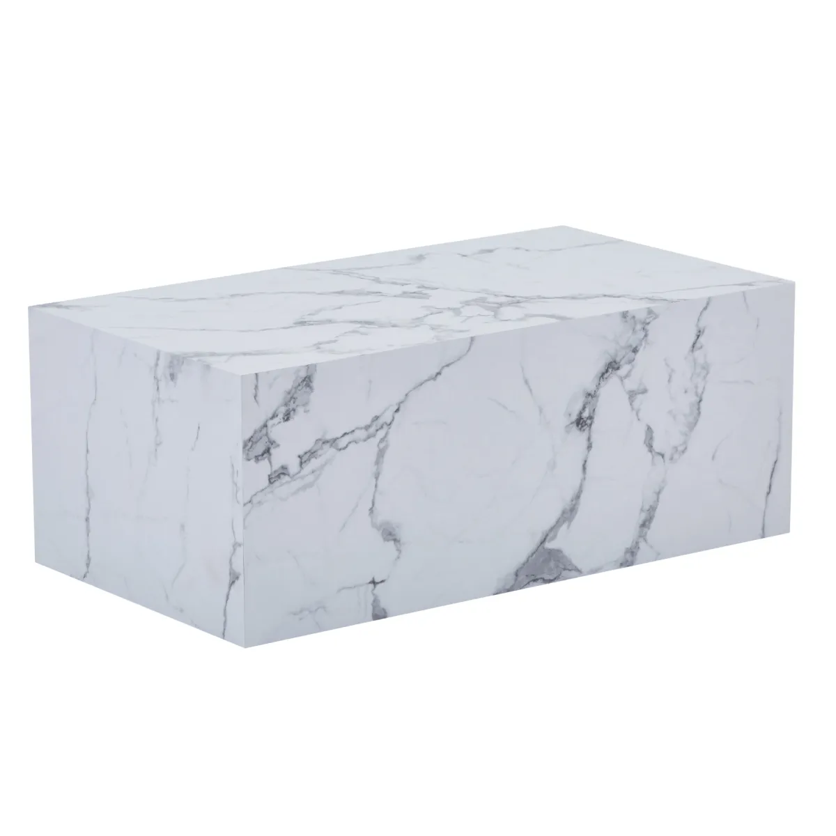 Nimara Maxine sofabord hvid marmor look 90x50 cm* Sofaborde