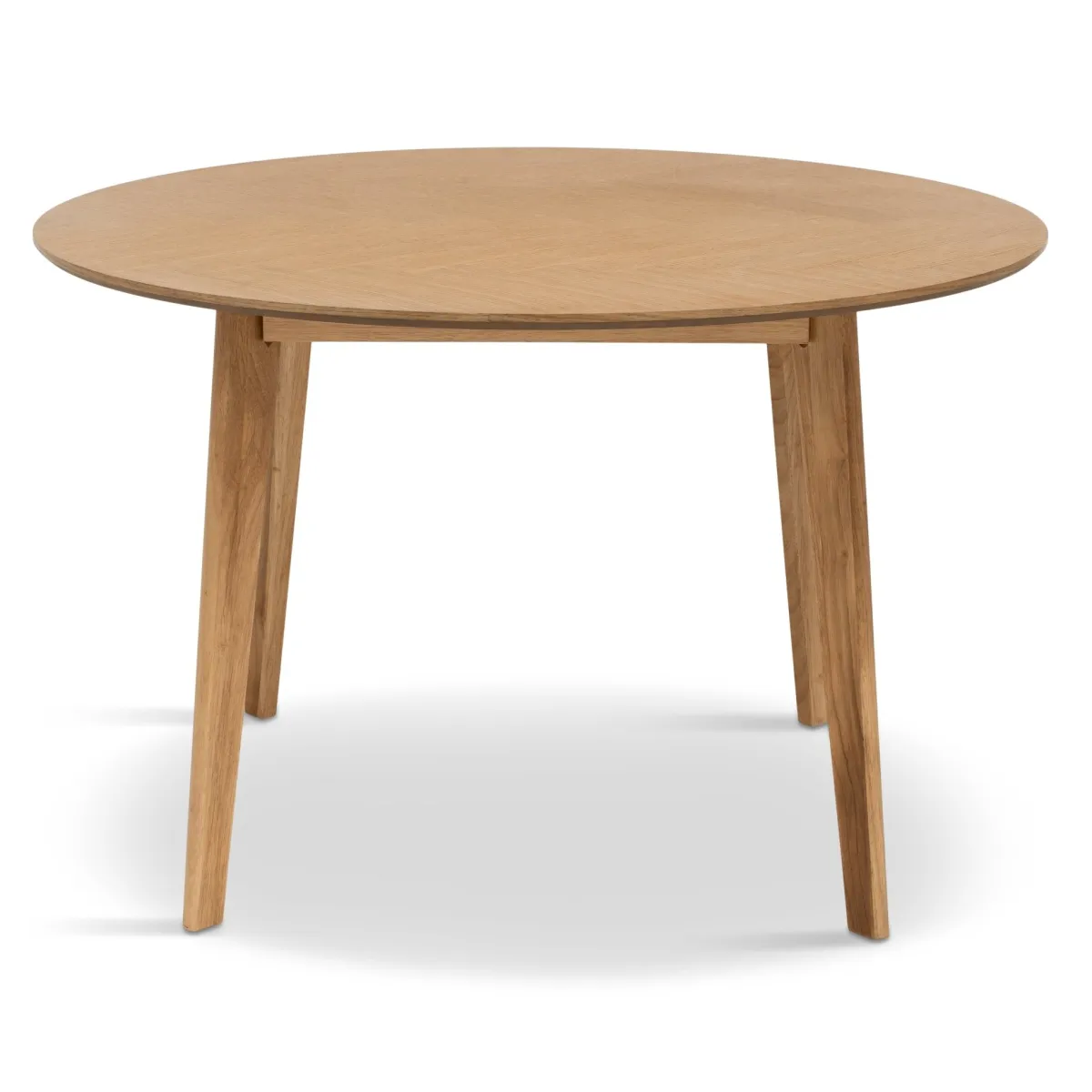 Nimara Miles - Rundt spisebord Ø120 cm i olieret egefiner med sildebensmønster* Spiseborde