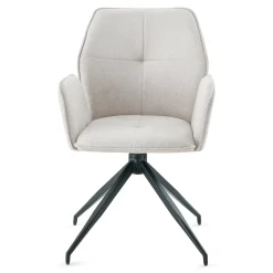 Nimara Minna Spisebordsstol - beige tekstil med drejefunktion 360 grader* Spisebordsstole