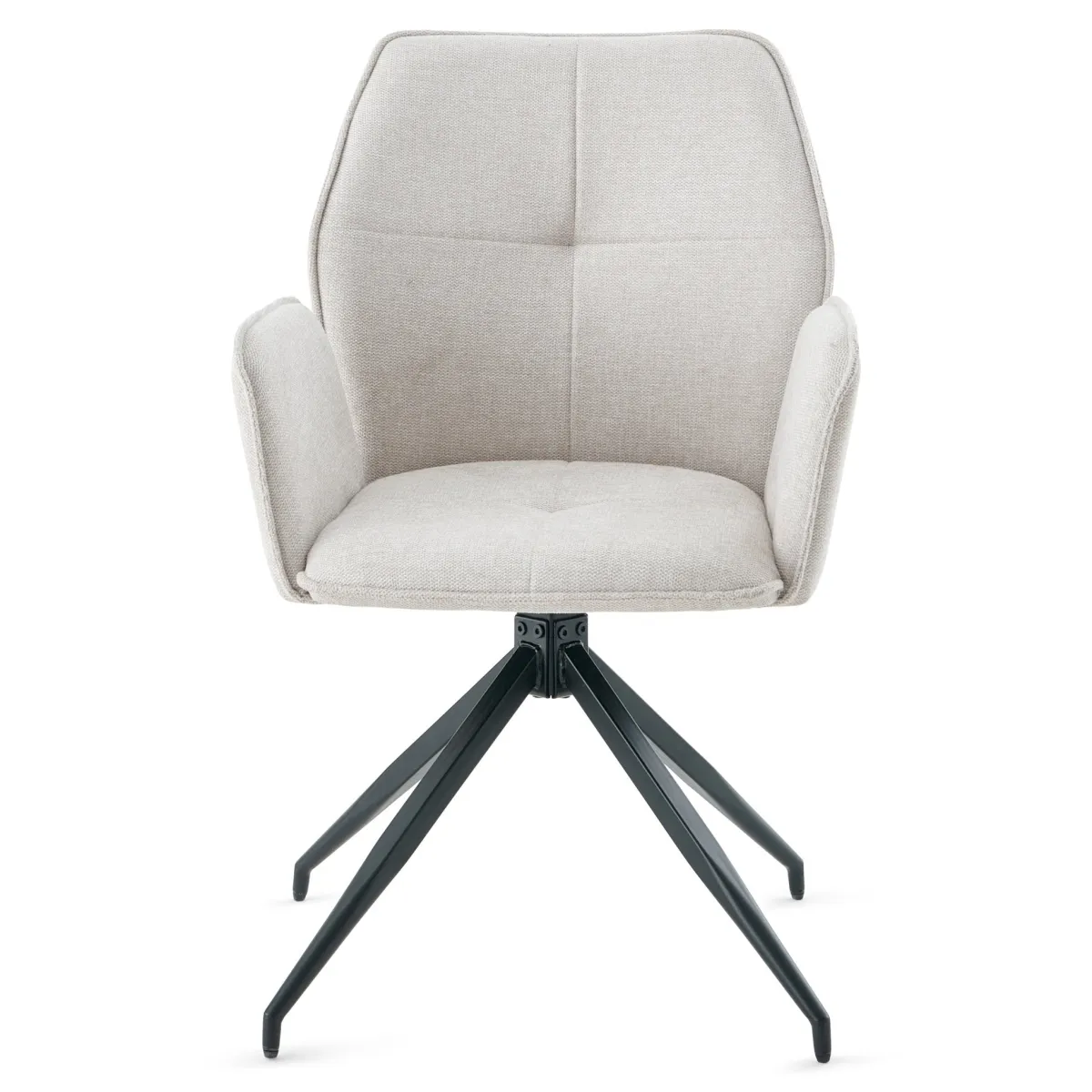 Nimara Minna Spisebordsstol - beige tekstil med drejefunktion 360 grader* Spisebordsstole