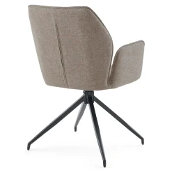 Nimara Minna Spisebordsstol - sand tekstil med drejefunktion 360 grader* Spisebordsstole