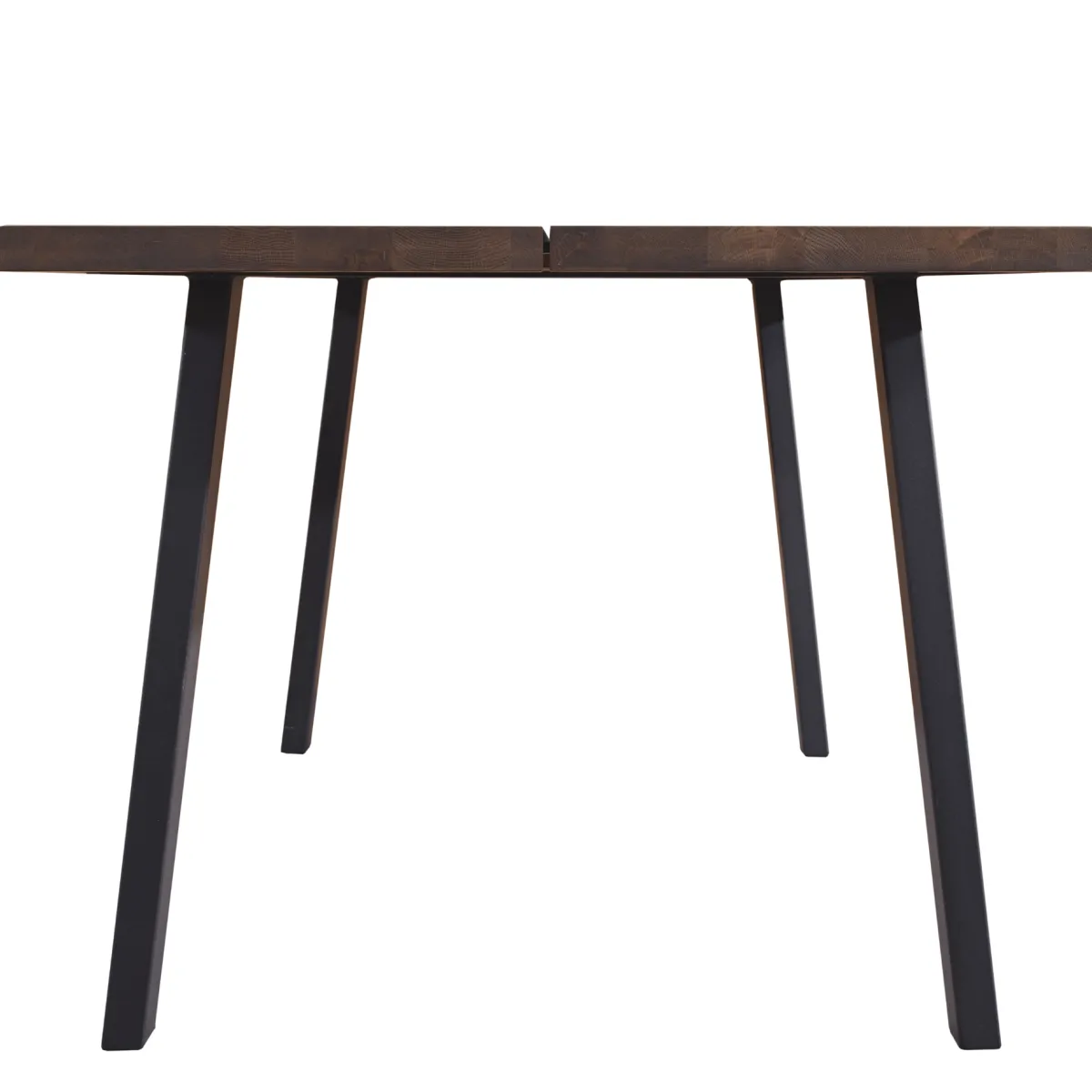 Nimara Molly plankebord - 200x95 cm - i smoked eg med A-ben - (Forberedt til tillægsplader)* Spiseborde