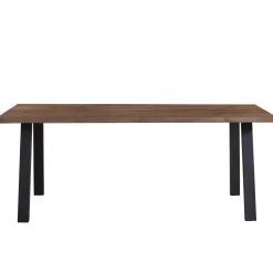 Nimara Molly plankebord - 200x95 cm - i smoked eg med A-ben - (Forberedt til tillægsplader)* Spiseborde