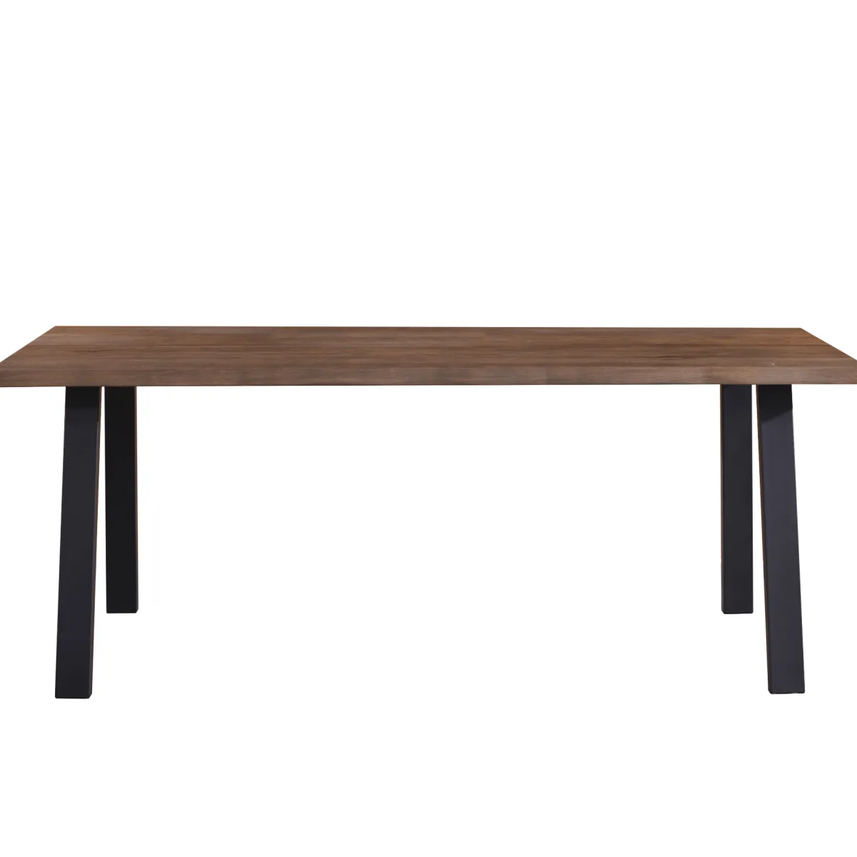 Nimara Molly plankebord - 200x95 cm - i smoked eg med A-ben - (Forberedt til tillægsplader)* Spiseborde