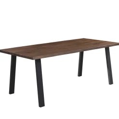 Nimara Molly plankebord - 200x95 cm - i smoked eg med A-ben - (Forberedt til tillægsplader)* Spiseborde