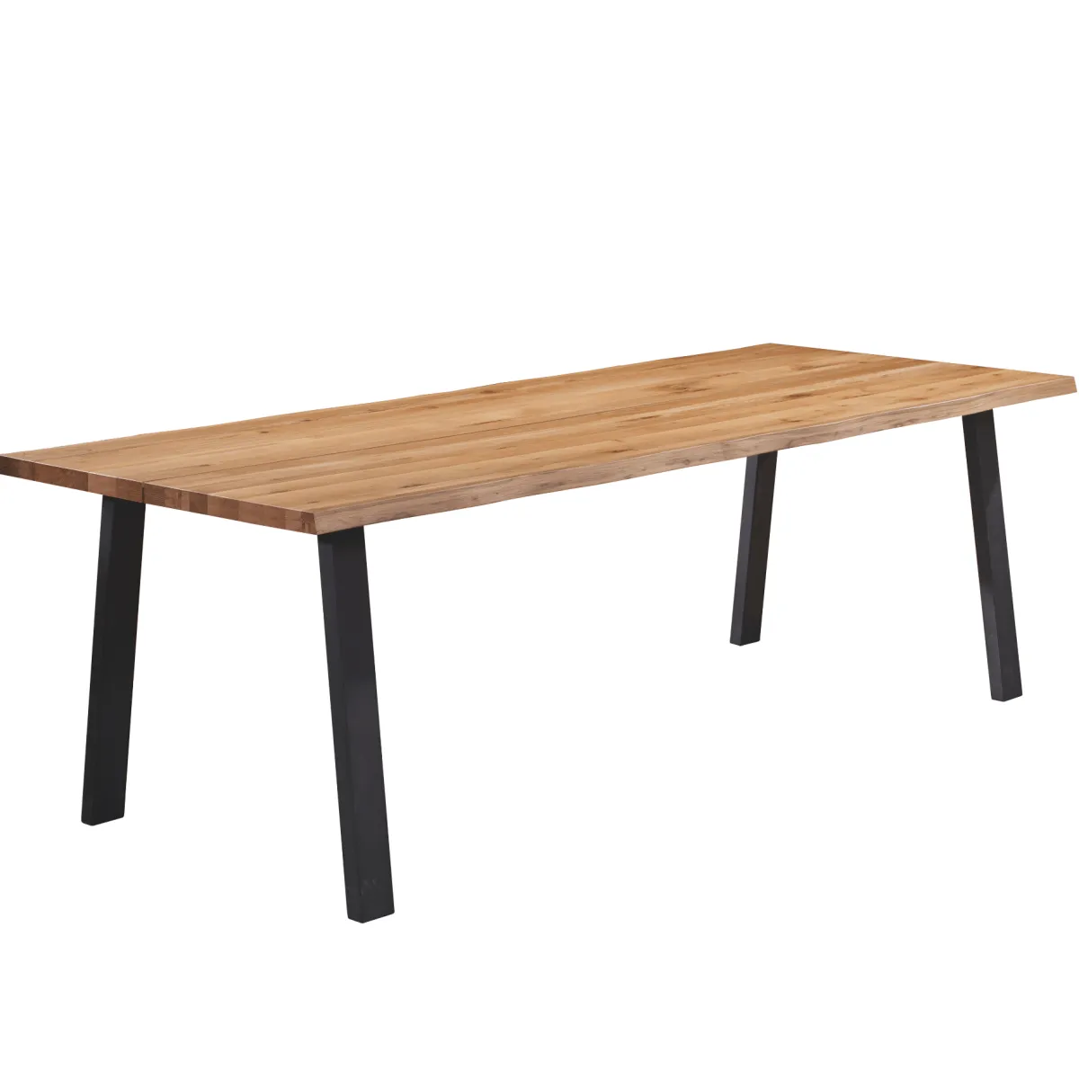Nimara Molly plankebord - 200x95 cm - naturligt olieret eg med A-ben (Forberedt til tillægsplader)* Spiseborde