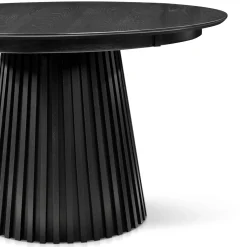 Nimara Monica rundt lamel spisebord i sort 120 cm* Spiseborde