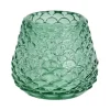 Nimara Naja glas fyrfadsstage grøn 7 cm* Lysestager