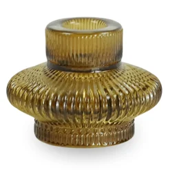 Nimara Nala glas lysestage amber 6 cm* Lysestager