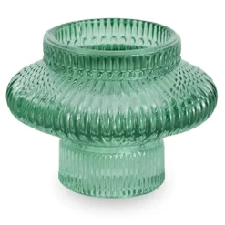 Nimara Nala glas lysestage grøn 6 cm* Lysestager