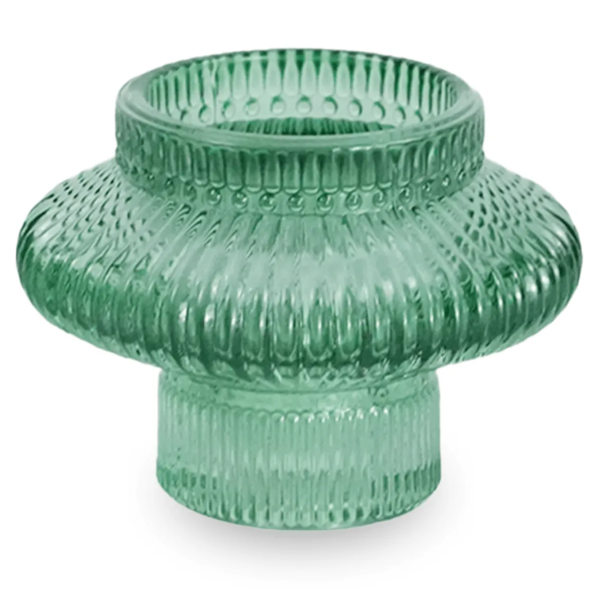 Nimara Nala glas lysestage grøn 6 cm* Lysestager