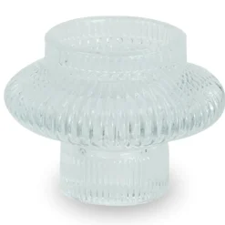 Nimara Nala glas lysestage klar 6 cm* Lysestager