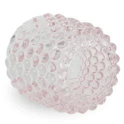 Nimara Nelly glas fyrfadsstage lyserød 8,5 cm* Lysestager