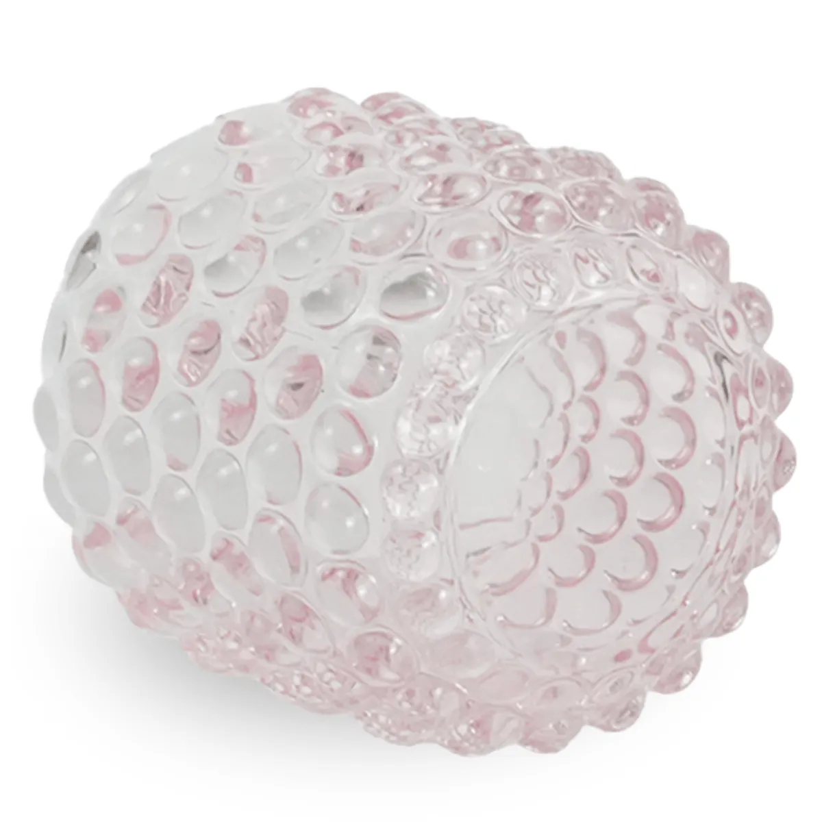 Nimara Nelly glas fyrfadsstage lyserød 8,5 cm* Lysestager