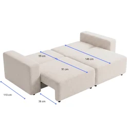 Nimara Noelle sovesofa i beige tekstil* Sofaer|Alle Senge