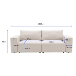 Nimara Noelle sovesofa i sand tekstil* Sofaer|Alle Senge
