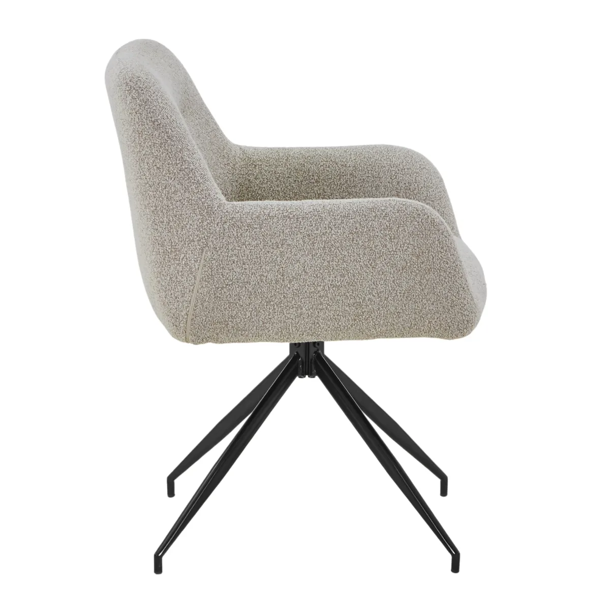Nimara Ofelia Spisebordsstol - Beige Boucle Med Drejefunktion 360 Grader* Spisebordsstole