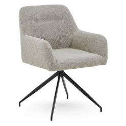 Nimara Ofelia Spisebordsstol - Beige Boucle Med Drejefunktion 360 Grader* Spisebordsstole