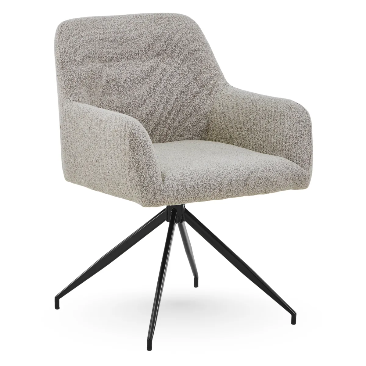 Nimara Ofelia Spisebordsstol - Beige Boucle Med Drejefunktion 360 Grader* Spisebordsstole