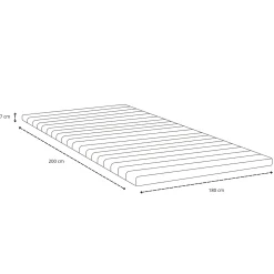 Nimara Premium Aksel hvid topmadras i memoryskum 180x200x7 cm* Alle Madrasser|Topmadrasser