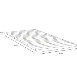 Nimara Premium Aksel hvid topmadras i memoryskum 90x200x7 cm* Alle Madrasser|Topmadrasser