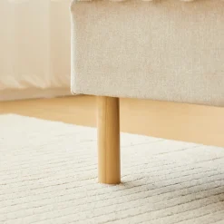 Nimara Premium boxmadras seng i beige med 90x200 cm med 7 cm topmadras i memoryskum ekskl. ben* Boxmadrasser|Alle Senge