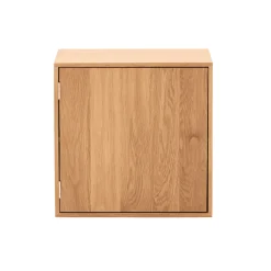 Nimara Rumi Vægreol med låge og hylde 33x20x33 cm eg inkl. vægophæng* Reoler|Opbevaring Til Spisestuen