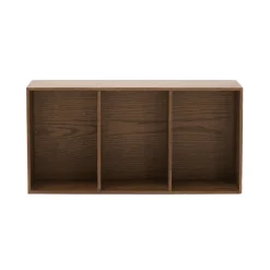 Nimara Rumi Vægreol med tre rum 33x20x66 cm røget eg inkl. vægophæng* Reoler|Opbevaring Til Spisestuen