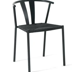 Nimara Shila spisebordsstol sort med flet i sort* Spisebordsstole