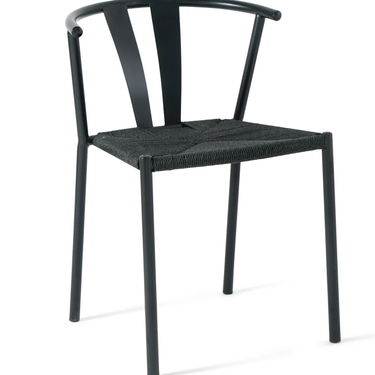 Nimara Shila spisebordsstol sort med flet i sort* Spisebordsstole
