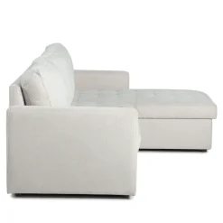 Nimara Sinus beige sovesofa med vendbar chaiselong og opbevaring* Sofaer|Sovesofaer