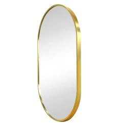 Nimara Sofie Ovalt Spejl Med Messing/Guld Ramme 50 x 80 cm* Spejle