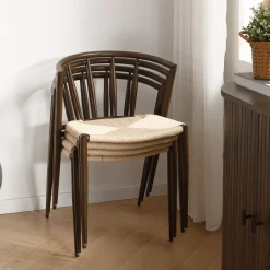 Nimara Spisebordssæt - Lewis lamel spisebord Ø120 cm med udtræk i røget egefiner + 6 x Bella spisebordsstole i røget eg* Spisebordssæt