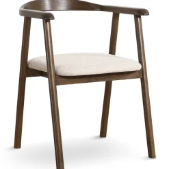 Nimara Spisebordssæt - Lewis lamel spisebord Ø120 cm med udtræk i røget egefiner + 4 x Jocelyn spisebordsstole i røget eg* Spisebordssæt