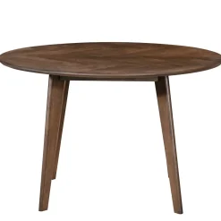 Nimara Spisebordssæt - Miles rundt spisebord Ø120 cm (Røget Egefiner) + 4x Rory spisebordsstole i røget egelook* Spisebordssæt