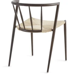 Nimara Spisebordssæt - Susan plankebord i røget eg 200 cm + 6 x Bella spisebordsstol i røget egelook med fletsæde* Spisebordssæt