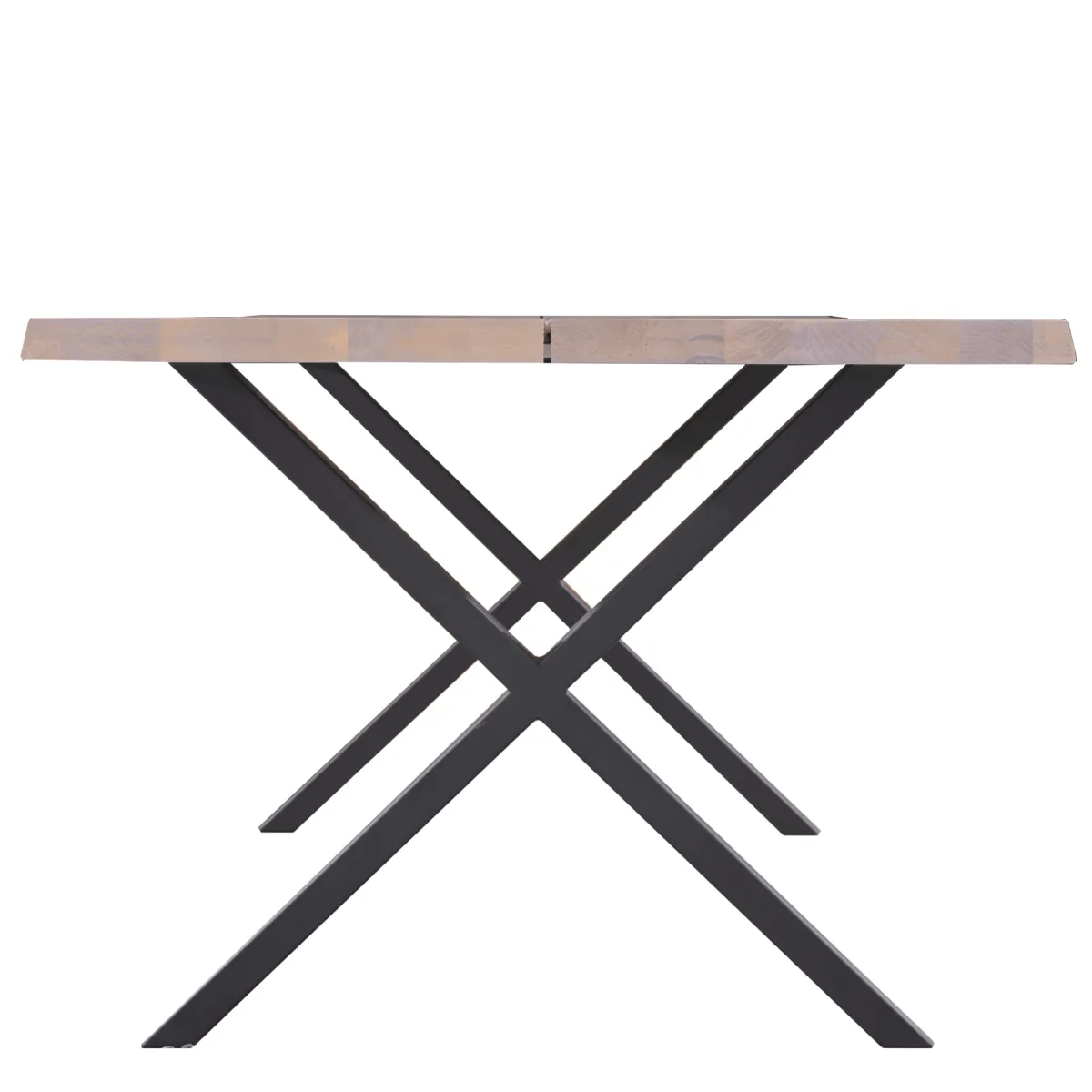 Nimara Susan plankebord - 300x95 cm - i hvidolieret eg med krydsben - (Forberedt til tillægsplader)* Spiseborde